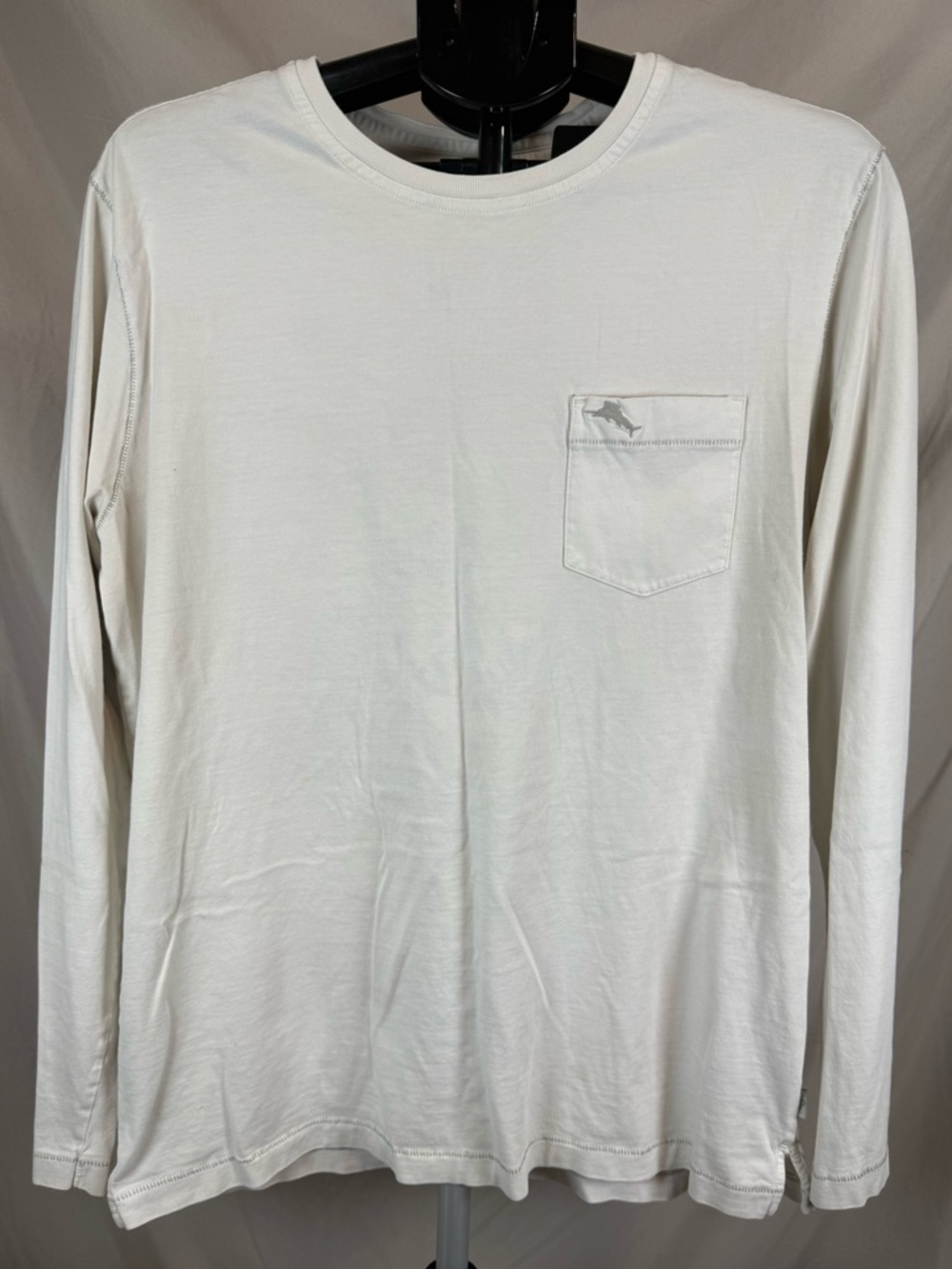 Tommy‎ Bahama Vintage Y2K Long Sleeve Pocket Tee - White - Medium - Picture 2 of 6